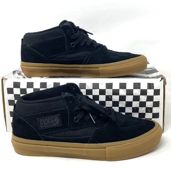 VANS Skate Half Cab Shoes Mid Top For Women Suede Sneakers Black Gum VN0A5FCDB9M - Picture 3 of 11